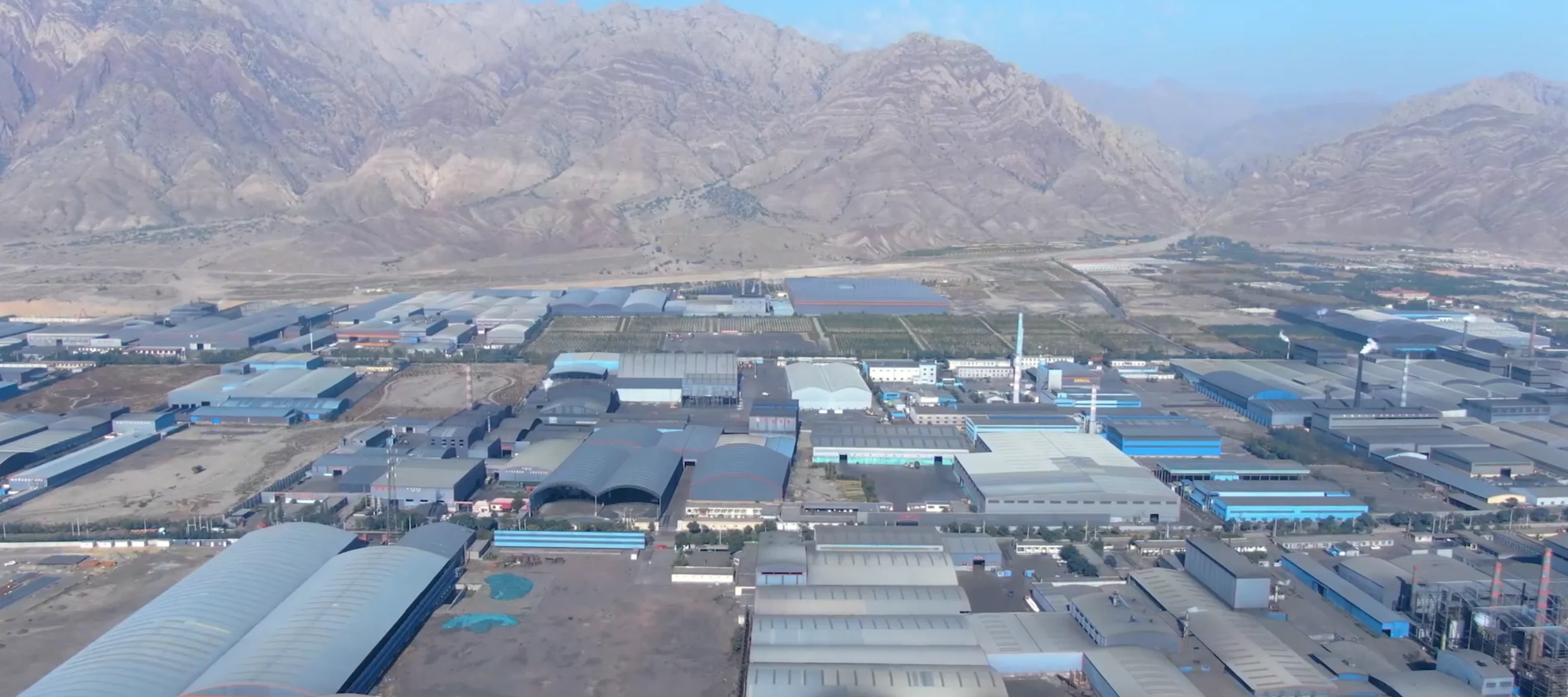 Aerial view of Panson Carbon production campus in Pingluo, Ningxia