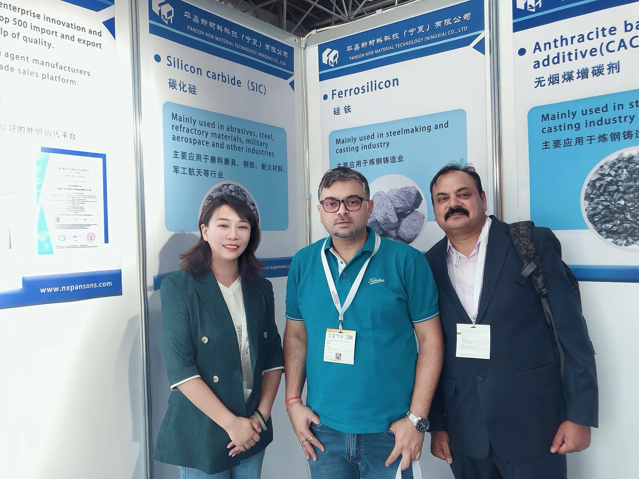 Panson Carbon booth display at Germany foundry exhibition
