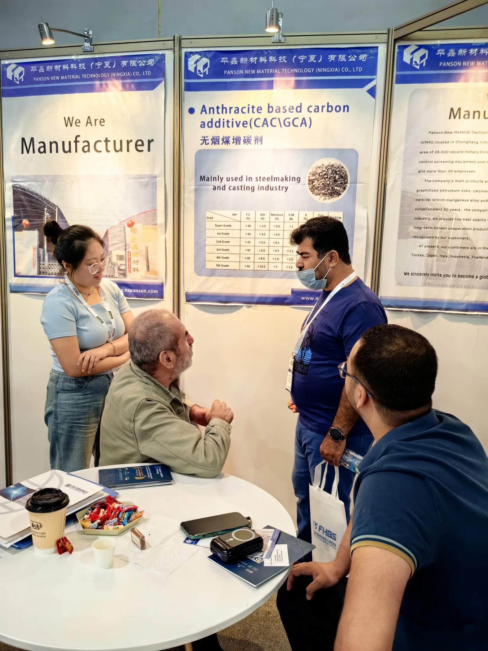 Exhibition hall and visitors at Saudi metals show