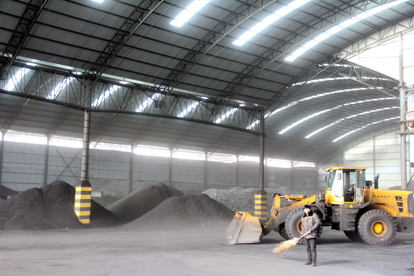 Finished carbon additive product storage area