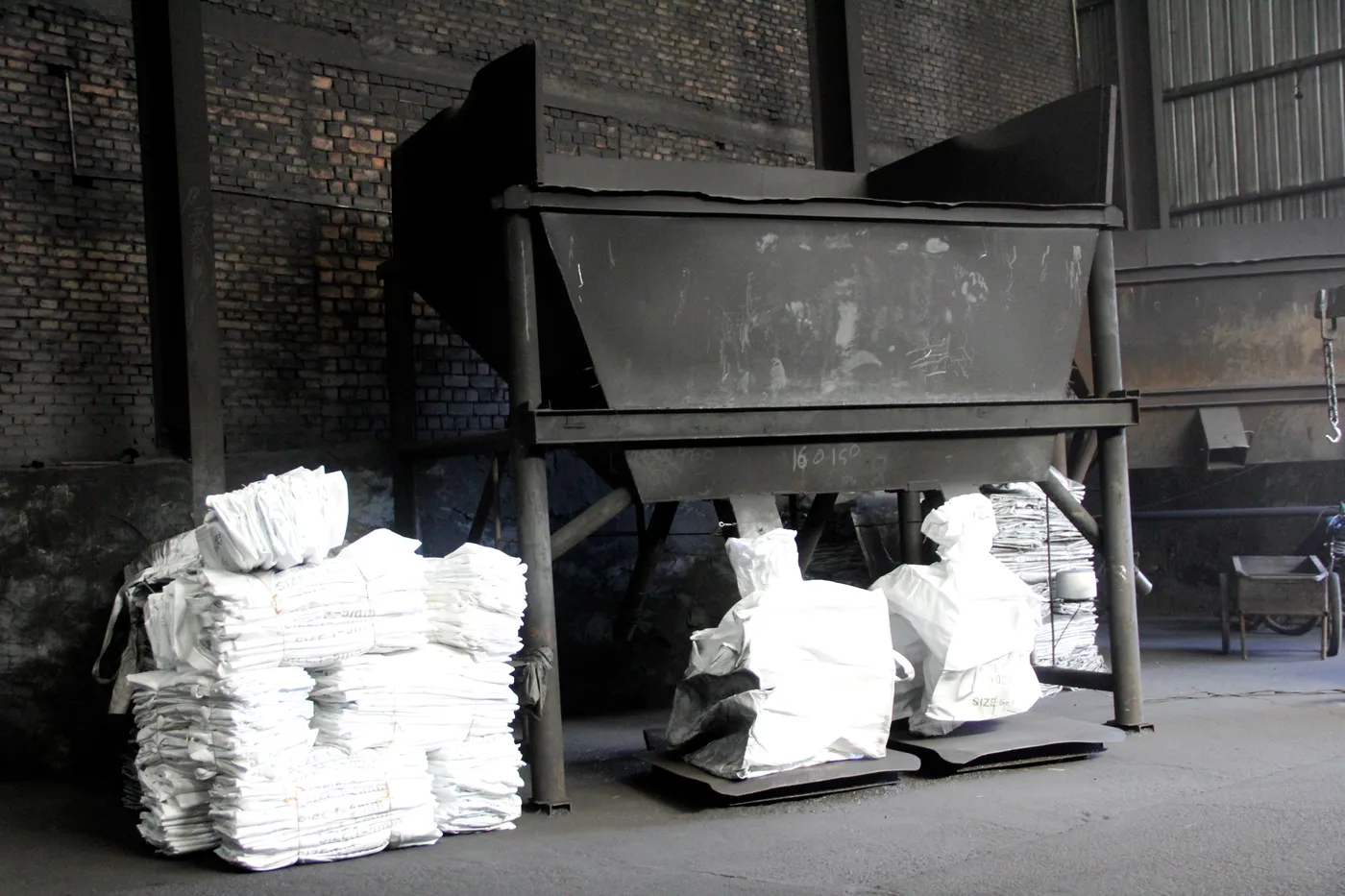 Loading area with bagged carbon additives