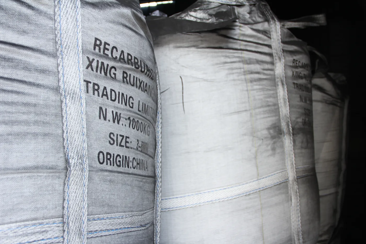 Staged FIBC jumbo bags ready for loading