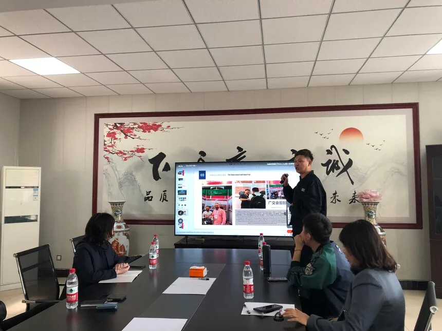 Team meeting discussing production targets